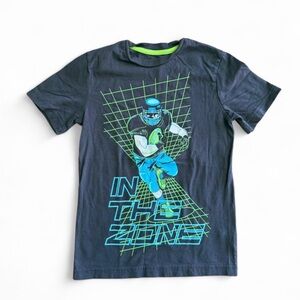 Circo Boys Graphic Football Tee - Gray/Neon - Size M (8/10)